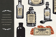 Vintage Apothecary Linocuts, an Illustration by WhiteRiverStudio (Thumbnail 5 of 8)