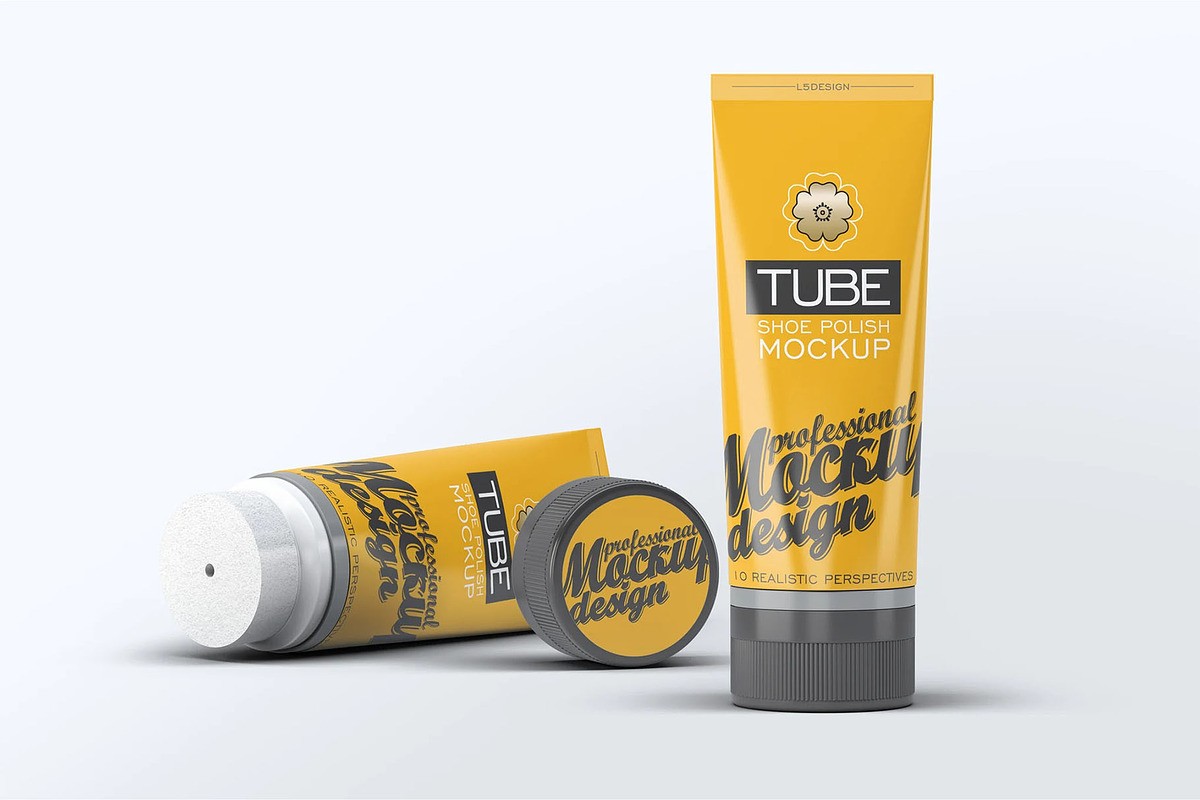 Tube Shoe Polish Mock-Up, a Product Mockup by DesignRushMarket (Photo 3 of 7)