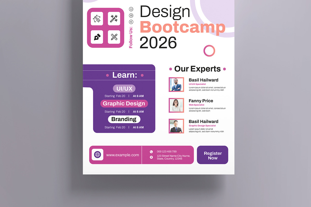 Design BootCamp Template Design, a Flyer Template by MightyDesign (Photo 3 of 8)