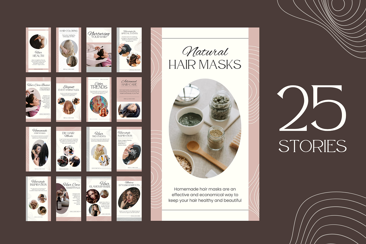 50 Hairstylist Instagram Stories, a Templates & Theme by TemplateCastleStore (Photo 6 of 9)
