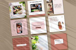 Food Blogger Social Media Templates