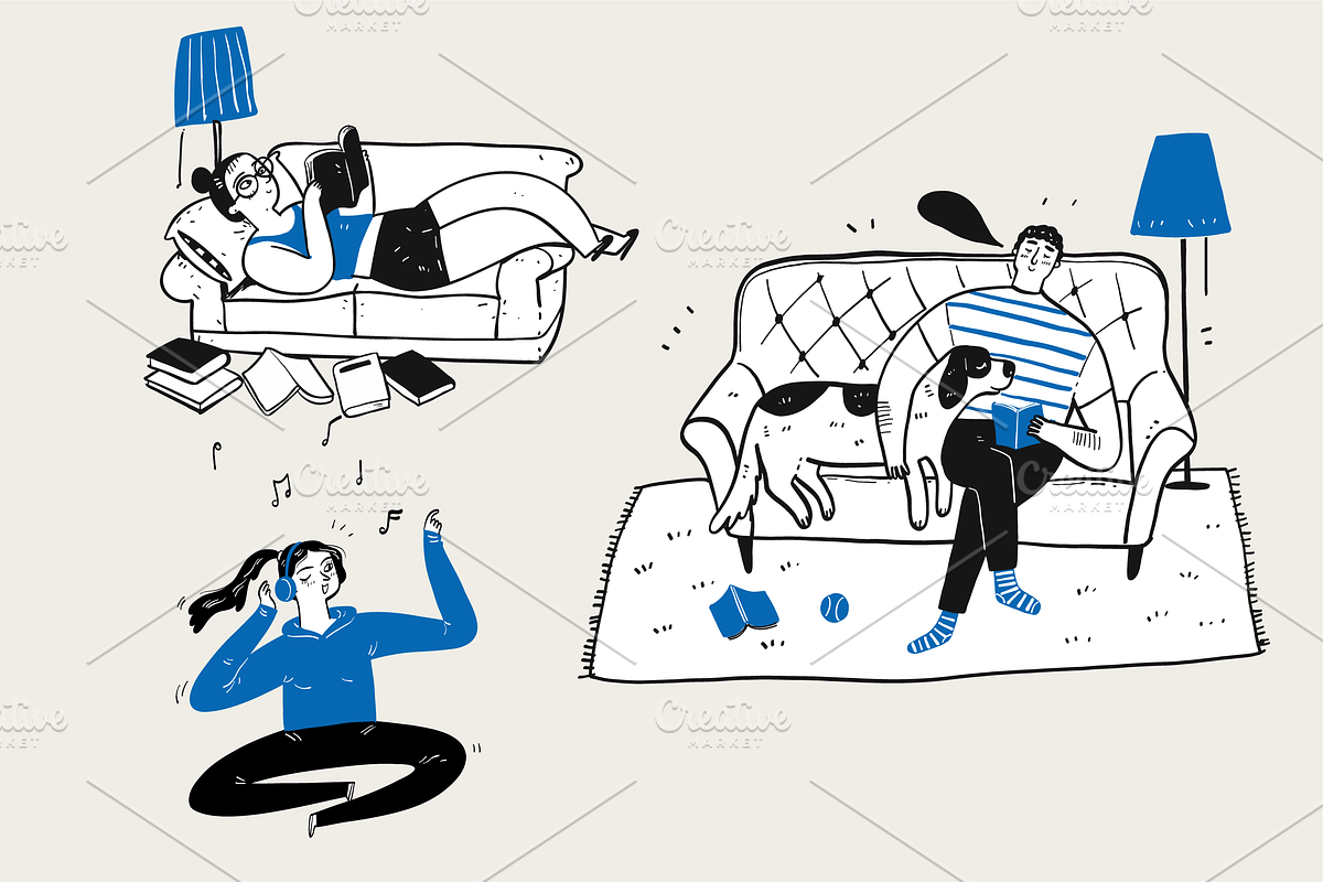 Relaxation moments, a Person Illustration by Huza Studio (Photo 5 of 13)