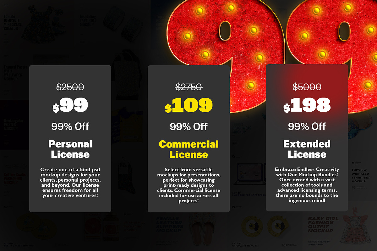 All Mock-Ups Bundle For Lifetime, a Product Mockup by Designertale (Photo 3 of 10)