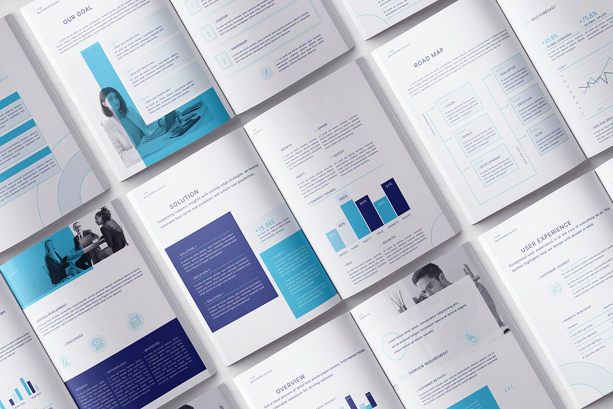 Business White Paper Template, a Brochure Template by Designsoul14 (Photo 4 of 13)