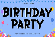 Birthday Party, a Script Font by FreshTypeINK (Thumbnail 1 of 8)