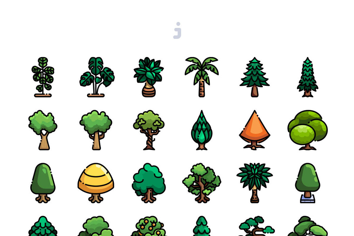30 Tree Icon set, an Outline Icon by Just Icon (Photo 2 of 3)