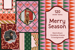 Merry Season - Frames & Backgrounds, an Object Graphic by ArtFM