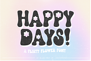 HAPPY DAYS Retro Flower Font, a Font by Blush Font Co. (Thumbnail 1 of 7)