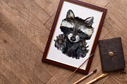 Set racoon fineart .4 styles, an Animal Illustration by art_mouse (Thumbnail 7 of 7)
