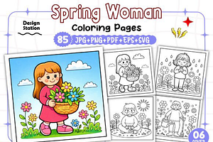 Bold & Easy Spring Woman, a Decorative Illustration by Design Station
