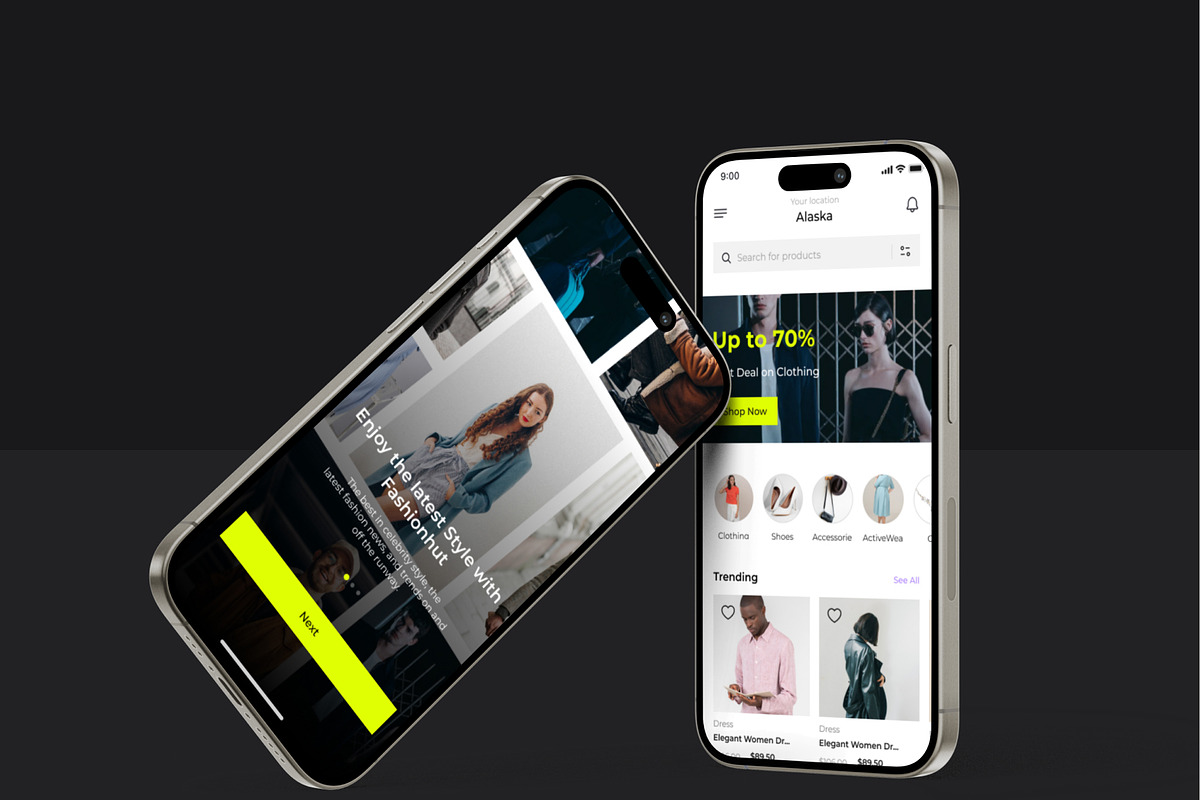 Fashionhut E-Commerce Mobile UI kit, an App Template by Ahmed Rubel (Photo 4 of 7)
