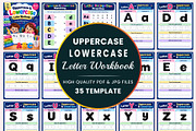 Uppercase & Lowercase Letter Book, a Stationery Template by Shumaya (Thumbnail 1 of 5)