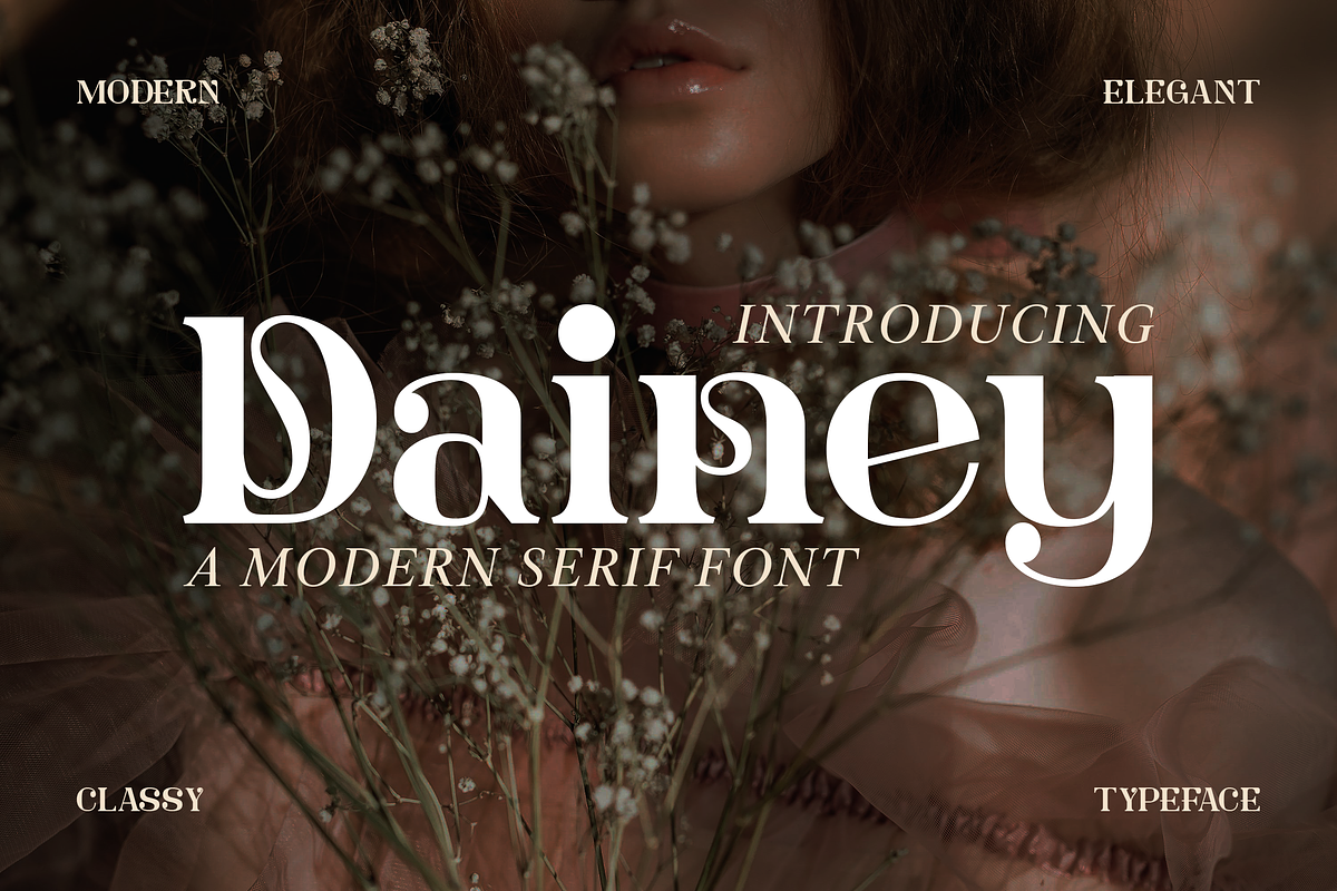 Dainey Modern Serif Font, a Serif Font by Graphue (Photo 1 of 9)