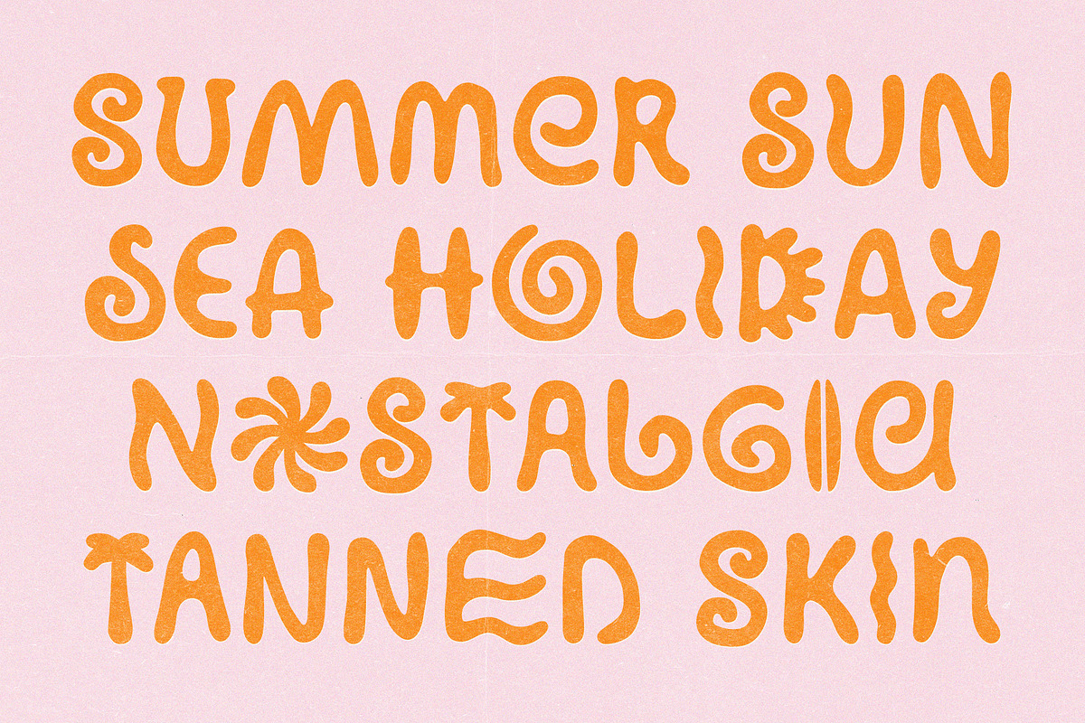 Retro Coastal Symbol Hand-drawn Font, a Handwritten Font by Ayya Studio (Photo 3 of 18)