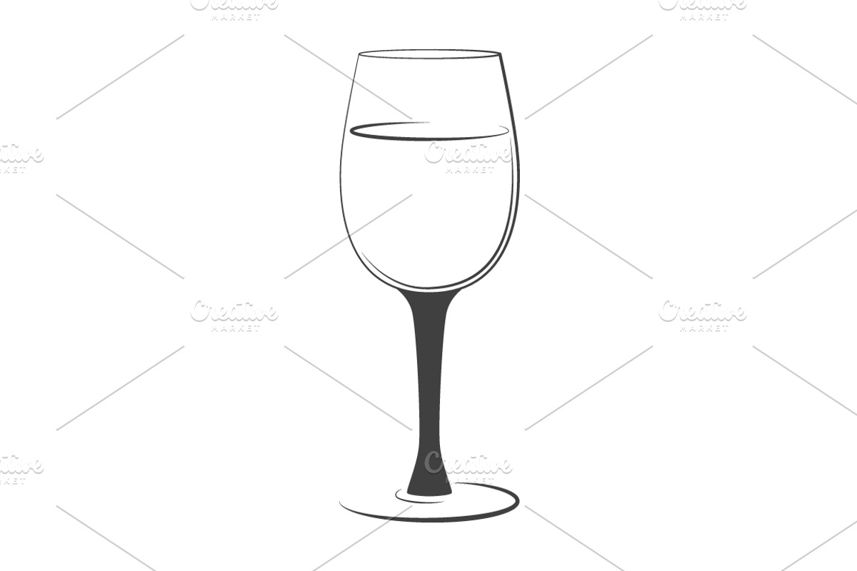 Wine Set. Monochrome Icons, Elements, a Food Illustration by Gomolach (Photo 6 of 13)