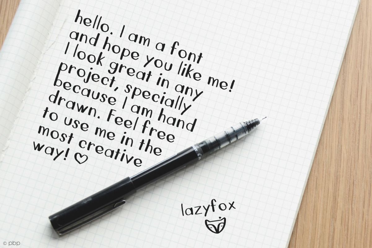LazyFox Hand Drawn Font preview 3