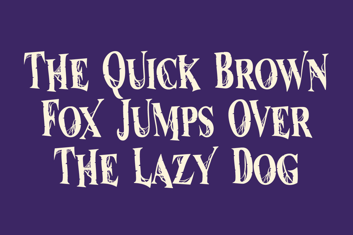 Zomelya Cobweb Horror Display Typefa, a Font by IHDSTD (Photo 2 of 6)
