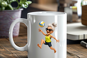 STYLISH BEACH GRANDMAS CLIPART PACK, a Person Illustration by Daring Digies (Thumbnail 8 of 10)