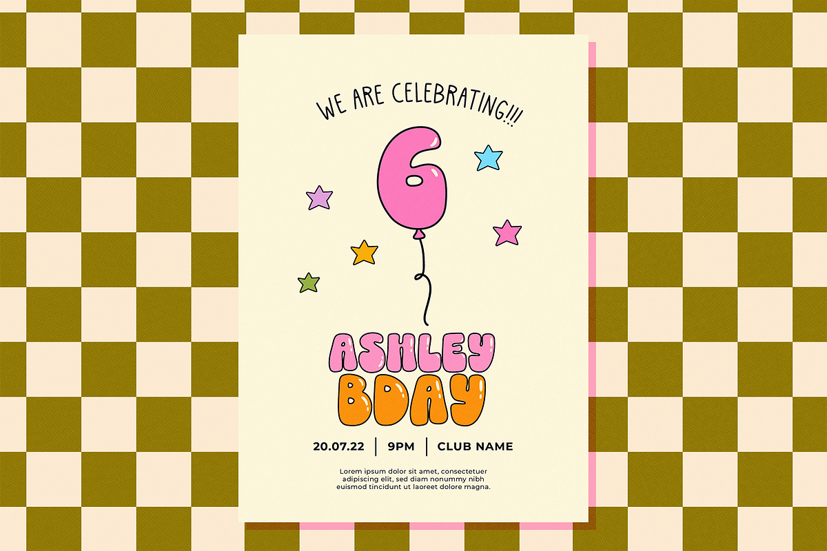 HIPPIE BIRTHDAY | Balloon Font, a Handwritten Font by Maria Feliz Fonts (Photo 2 of 10)