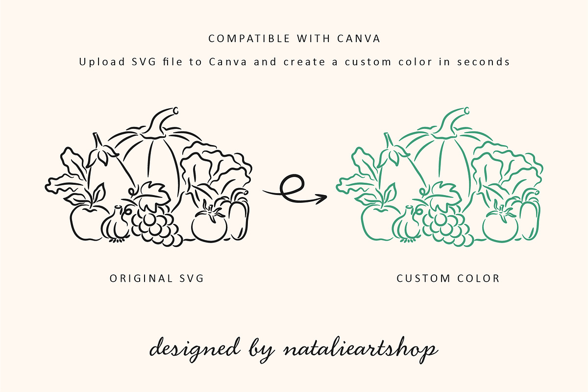 Farmers market illustration set, an Object Illustration by NatalieArtShop (Photo 14 of 16)