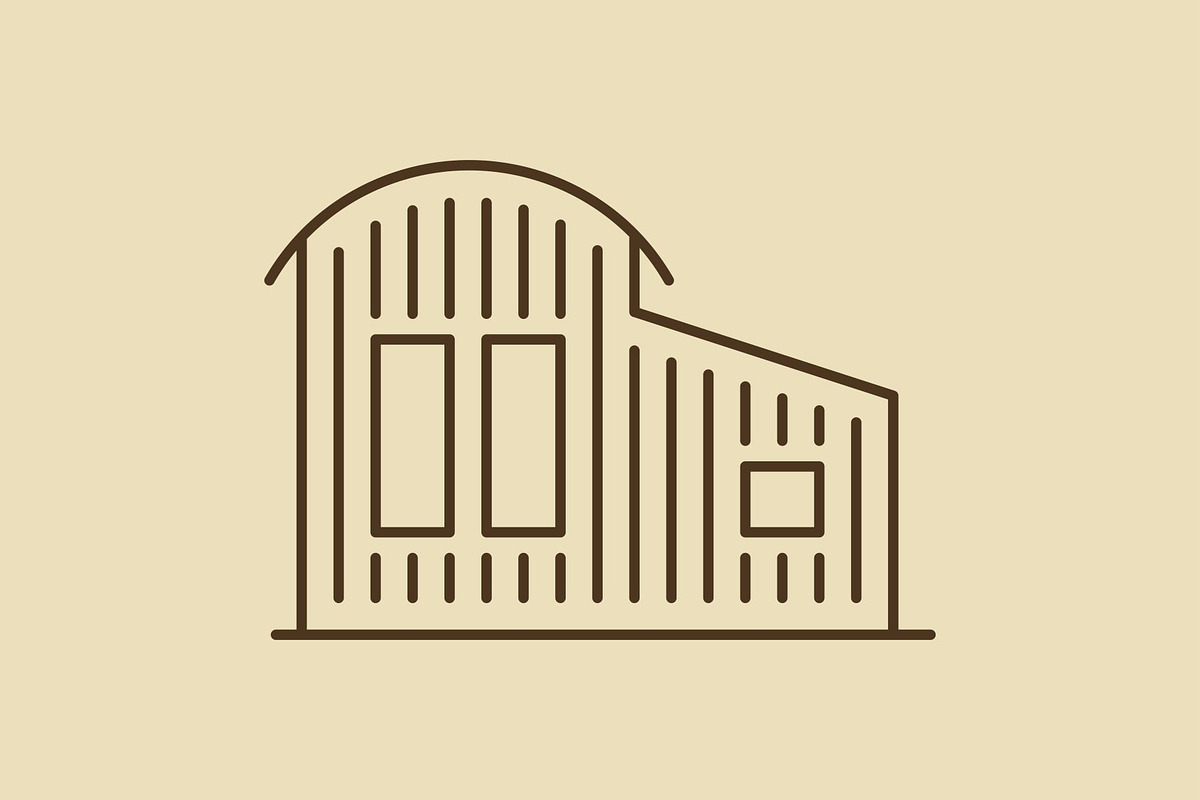 Type of Barns Line Set, an Outline Icon by Buqancreative (Photo 3 of 10)