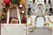 Christmas Tote Bag - Bundle 100 JPG, a Household Mockup by KennedyStudio (Thumbnail 15 of 16)