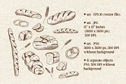 Bread. Sketches and patterns, an Object Graphic by Canatic (Thumbnail 2 of 8)
