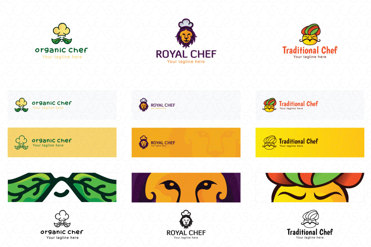 Chef Stock Logo Templates Pack of 8, a Branding & Logo Template by ...