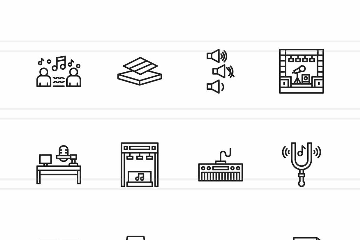 25 Music Production & Studio Icons, an Icon by IconBunny (Photo 2 of 2)