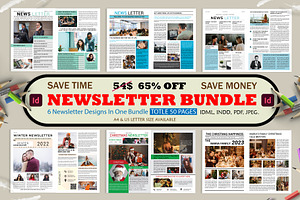 Newspaper Design Bundle - 6 in One