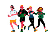 Running Characters Illustration, a Sport Illustration by SLAB! Design (Thumbnail 2 of 3)
