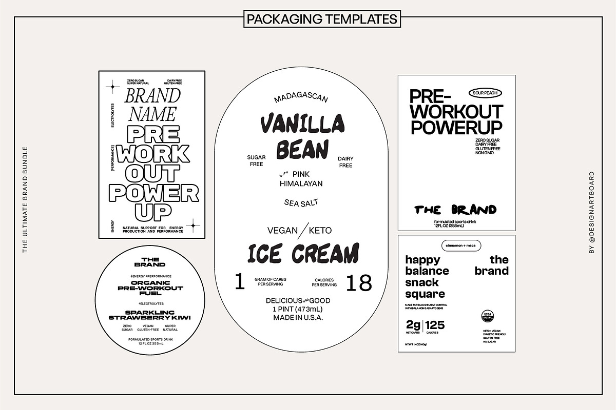 300+ Super Pack Brand Kit Vol 1-4, a Branding & Logo Template by @designartboard (Photo 21 of 41)