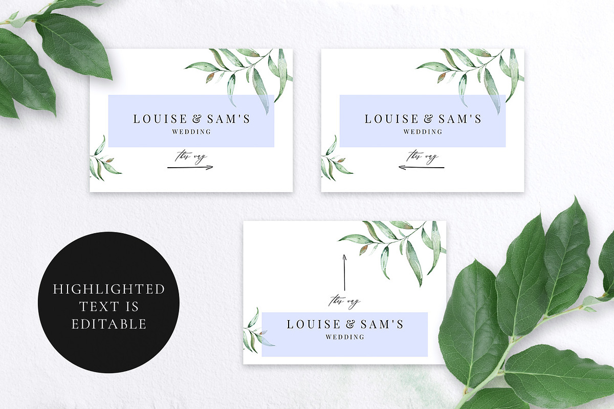 Wedding Directions Sign, Aurora, an Invitation Template by Alice Bluefox (Photo 8 of 10)