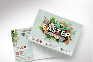 Floral Easter Sunday Postcard