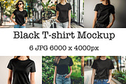 Black Gildan T-shirt Mockup, a Shirt Mockup by VetalStock (Thumbnail 1 of 7)