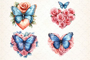 Butterfly Roses Clipart, an Illustration by DreamCafeArt (Thumbnail 5 of 6)