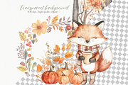 Whimsical Woodland Clipart Fall, an Animal Illustration by ClipArtCharm (Thumbnail 6 of 6)