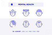 Mental Health Icon Set, an Outline Icon by Pathlord (Thumbnail 1 of 6)