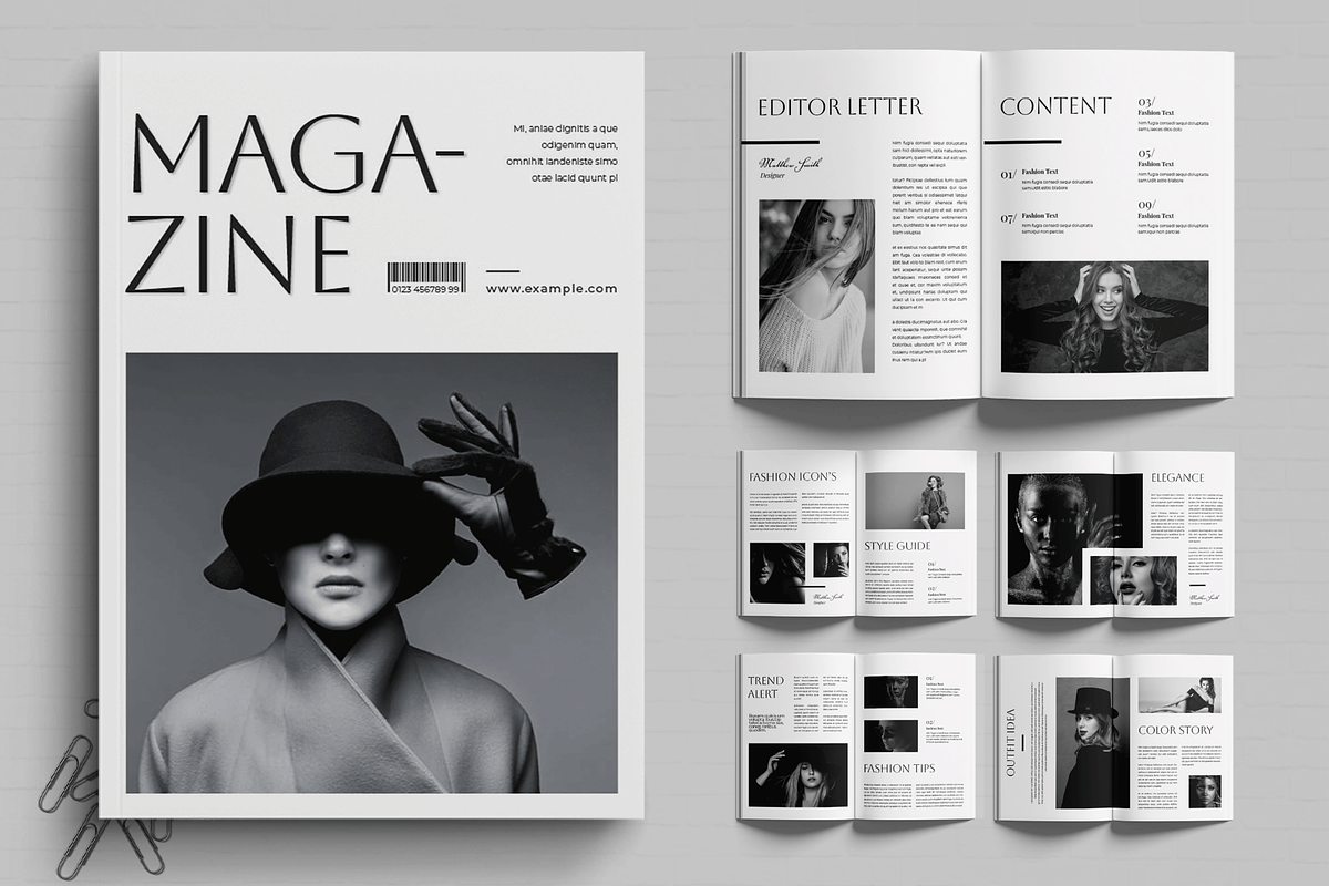 Fashion Magazine Template, a Magazine Template by MightyDesign (Photo 1 of 3)