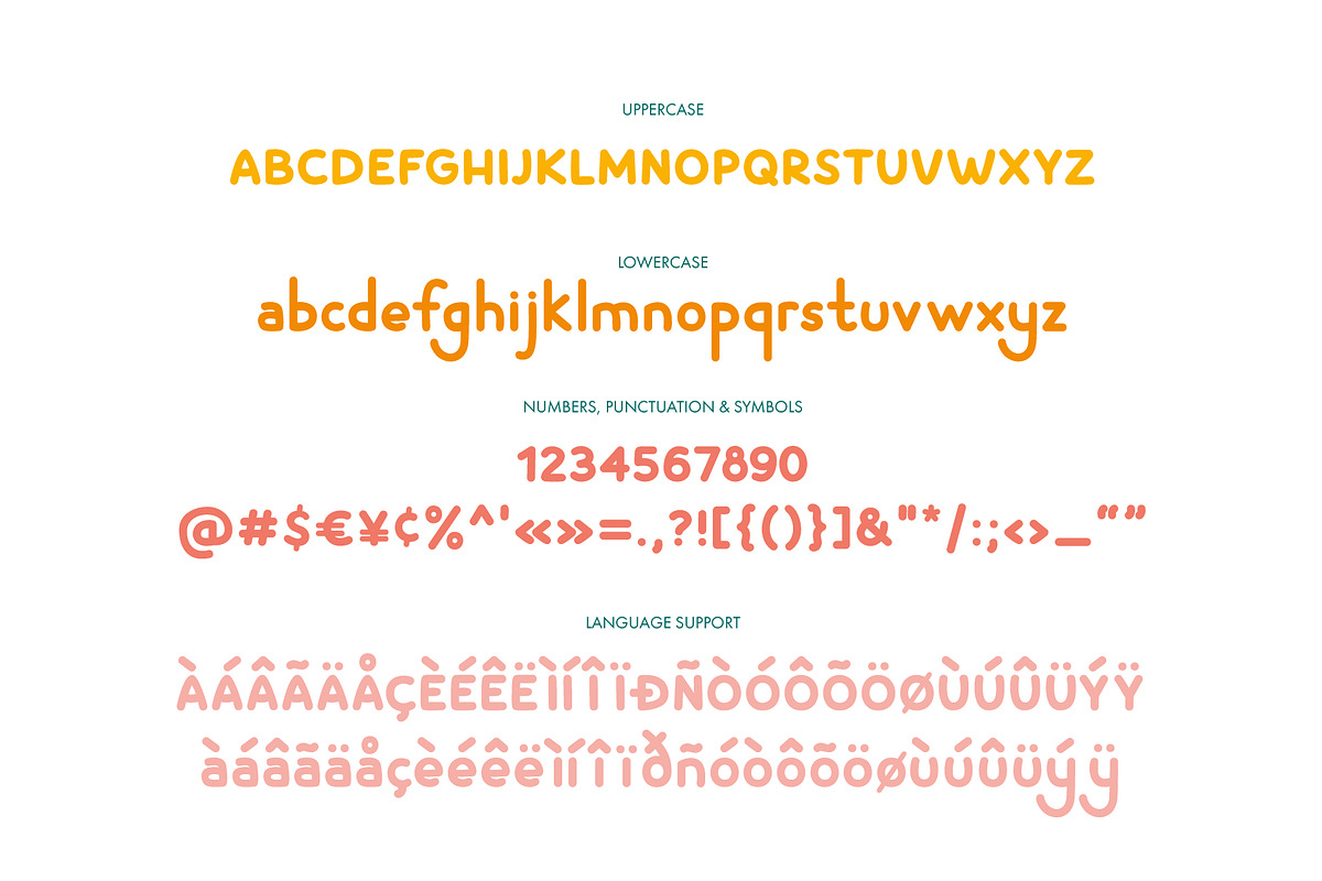 Hello Dino | Friendly font, a Sans Serif Font by JuliaVolkova (Photo 3 of 10)