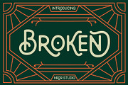 Broken - vintage handcrafted font, a Handwritten Font by HRDR (Thumbnail 1 of 7)