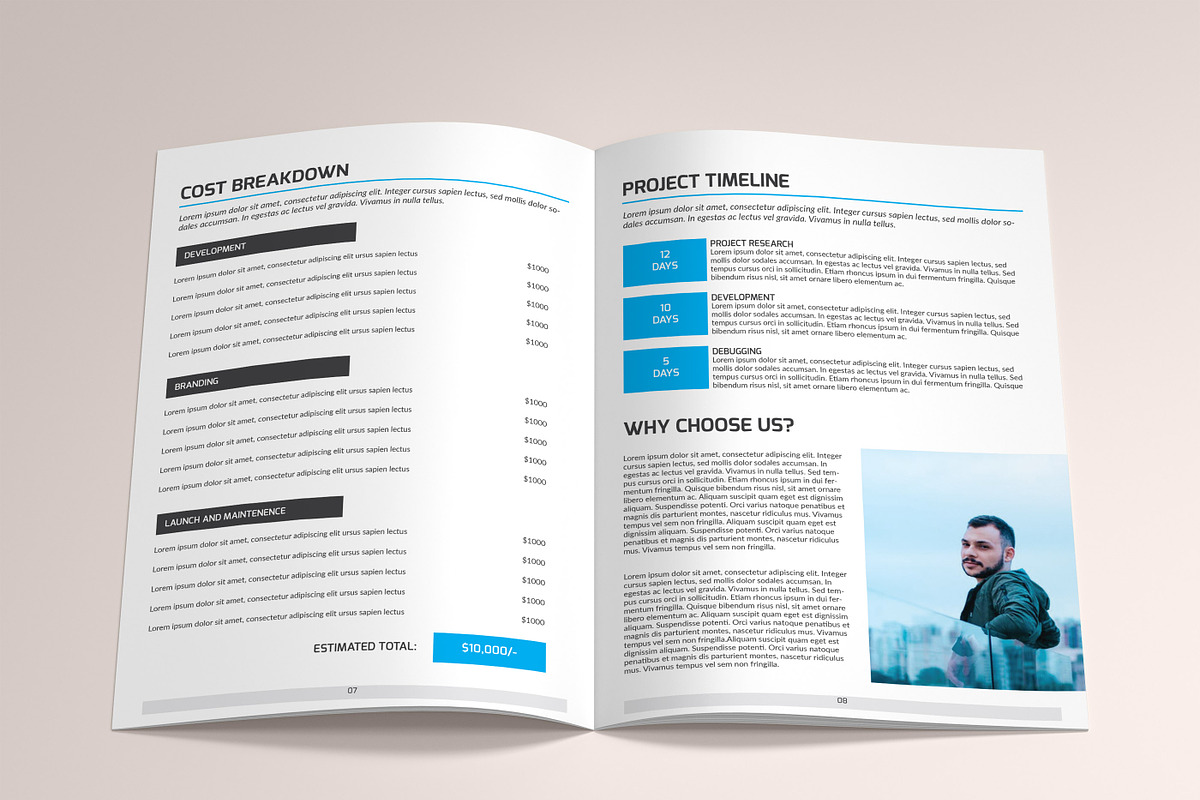 A4 Mobile App Proposal Template, a Templates & Theme by ZohairKhanLtd (Photo 5 of 5)