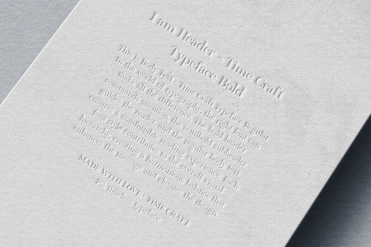 Time Craft - Timeless Serif, a Sans Serif Font by HipFonts (Photo 9 of 12)