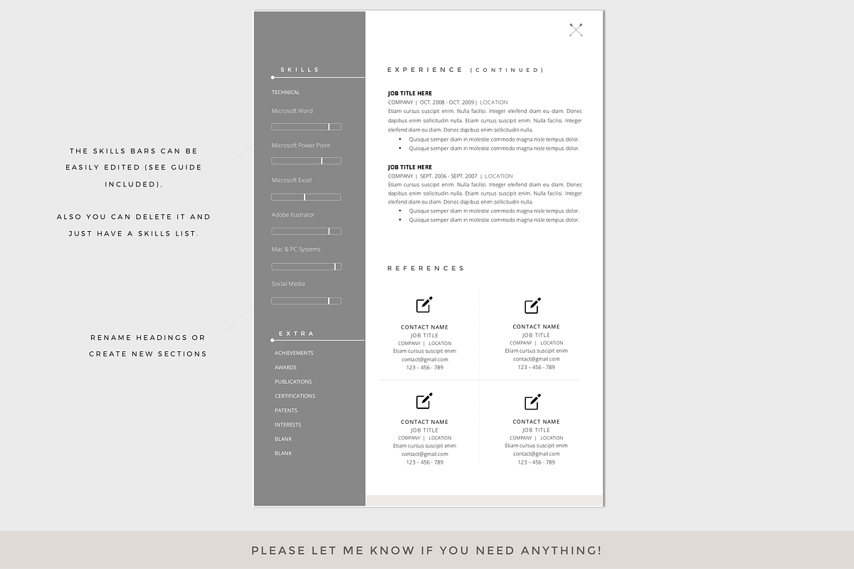 RESUME Template - Cover Letter WORD, a Resume Template by PAPPERMINT RESUME STUDIO (Photo 4 of 7)