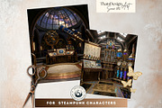 Brass Requiem Steampunk Backdrops V1, a Background Graphic by ThatsDesignArt (Thumbnail 3 of 12)