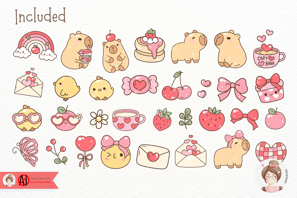 Groovy Valentine Capybara SVG PNG, an Animal Illustration by Chonnieartwork (Photo 3 of 6)