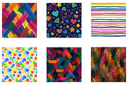 Colorful Crayon Scribble Patterns, a Pattern Graphic by CreationArt (Thumbnail 5 of 5)