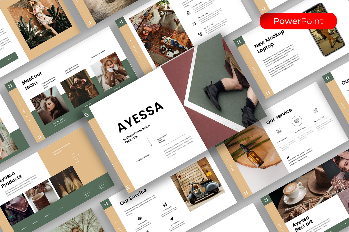Ayessa - Business PowerPoint, a Presentation Template by kreatifreya (Photo 1 of 5)