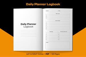 Daily Planner Logbook KDP Interior