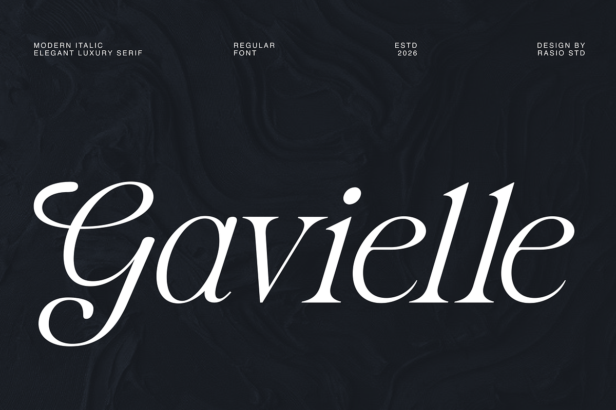 Gavielle Italic Elegant Serif Font, a Serif Font by Rasio Studio (Photo 1 of 9)